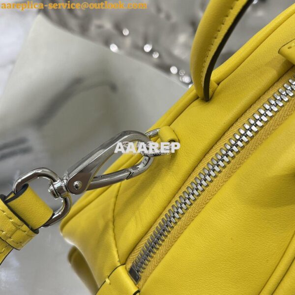Replica Prada Leather Triangle bag 1BB082 Yellow 12