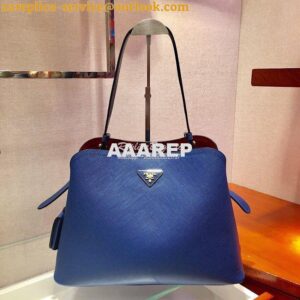 Replica Prada Matinée Handbag 1BA249 Navy 2