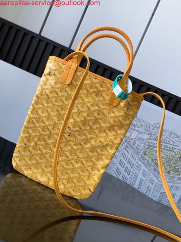 Replica Goyard POICLAPMLTY11CL61P Poitiers Claire Voie Bag Yellow 4