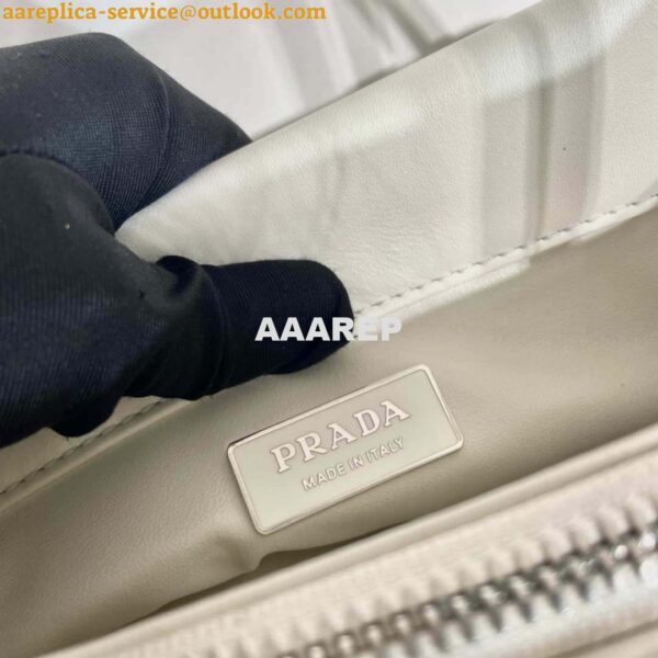 Replica Prada 1BA368 Leather mini-bag Bag White 10