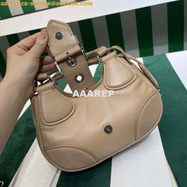 Replica Prada 1BA368 Moon padded nappa-leather bag Apricot 7