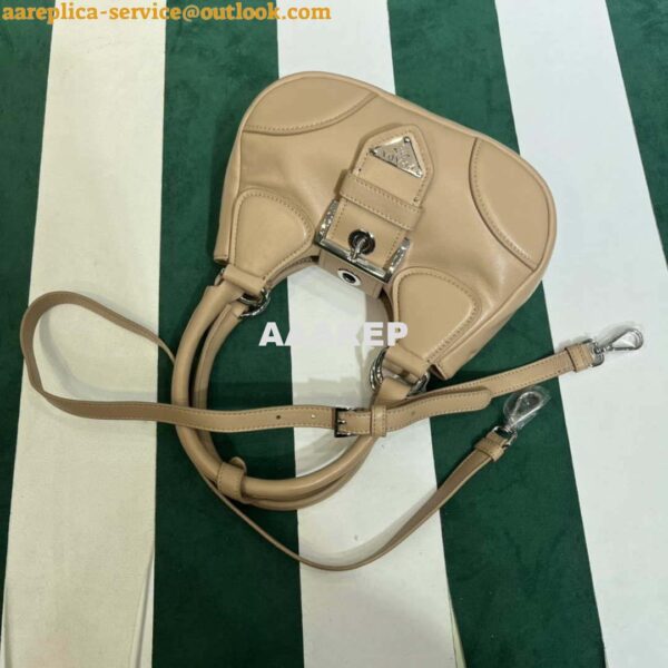 Replica Prada 1BA368 Moon padded nappa-leather bag Apricot 10