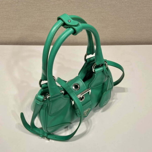 Replica Prada 1BA368 Moon padded nappa-leather bag Green 3