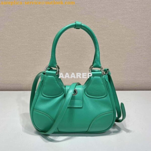 Replica Prada 1BA368 Moon padded nappa-leather bag Green 4