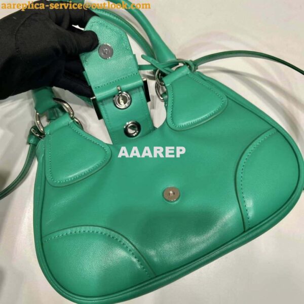 Replica Prada 1BA368 Moon padded nappa-leather bag Green 5