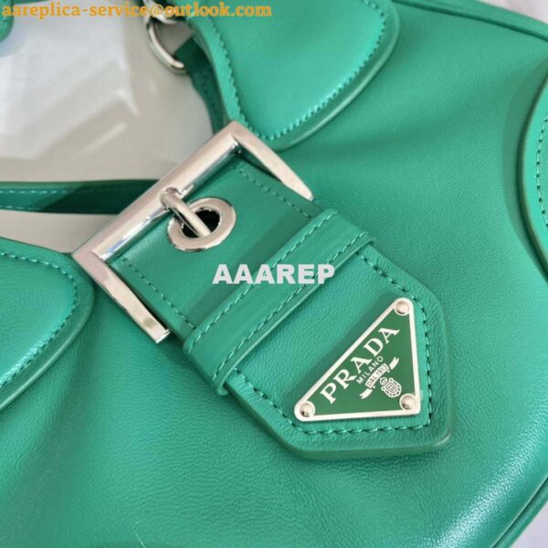 Replica Prada 1BA368 Moon padded nappa-leather bag Green 6