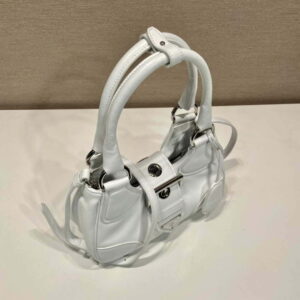 Replica Prada 1BA368 Moon padded nappa-leather bag White