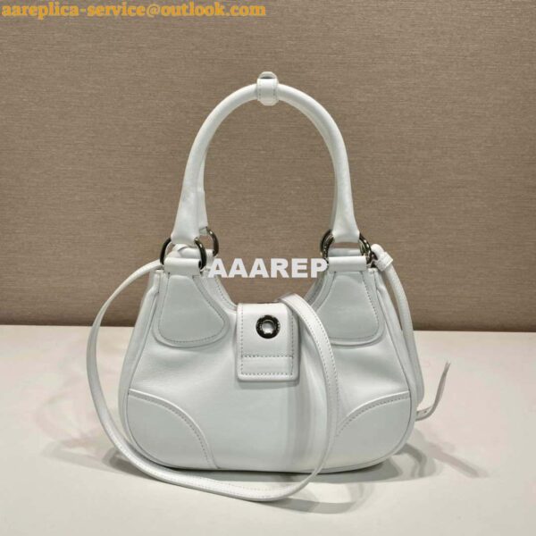 Replica Prada 1BA368 Moon padded nappa-leather bag White 4