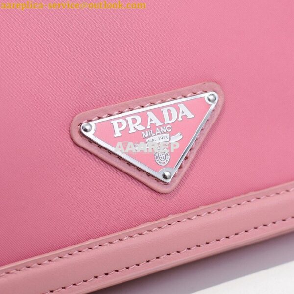 Replica Prada Nylon And Leather Mini-bag 1BP019 Pink 6