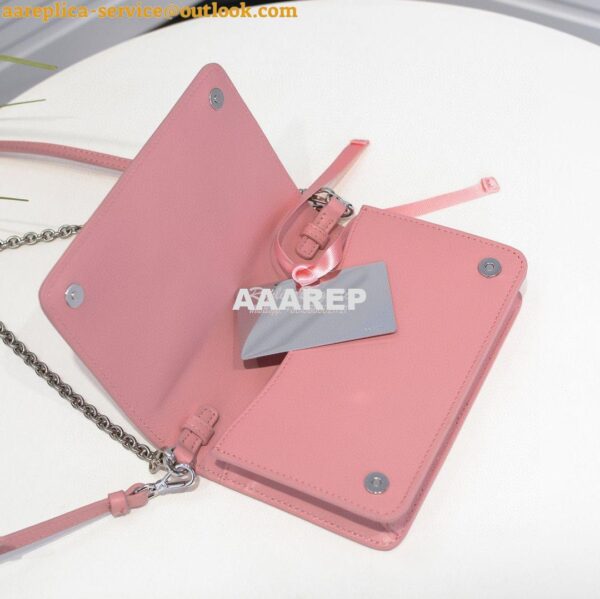 Replica Prada Nylon And Leather Mini-bag 1BP019 Pink 8