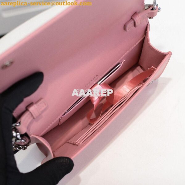 Replica Prada Nylon And Leather Mini-bag 1BP019 Pink 9