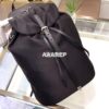 Replica Prada Nylon and Saffiano leather backpack 1BZ064 Black Caramel 2