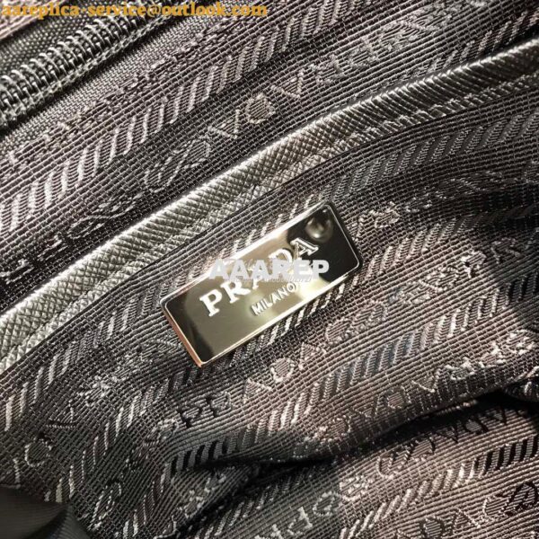 Replica Prada Nylon and Saffiano leather backpack 1BZ064 Black 11