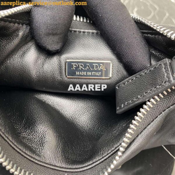 Replica Prada 1BA384 Prada Soft Padded Nappa Leather Mini Bag Black 10