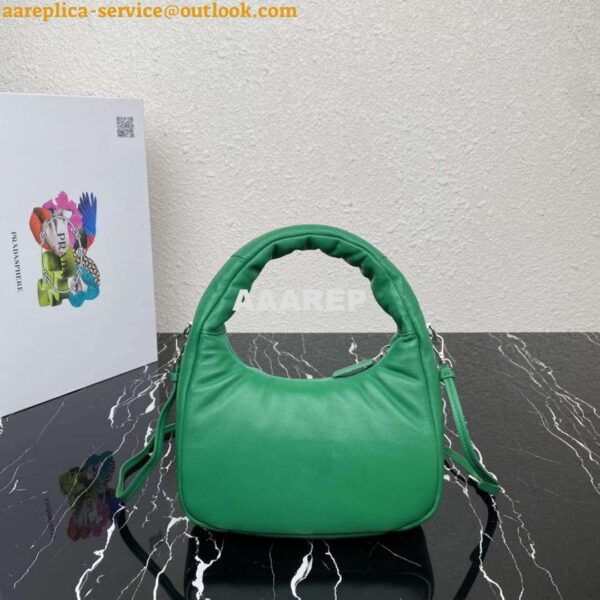 Replica Prada 1BA384 Prada Soft Padded Nappa Leather Mini Bag Green 3