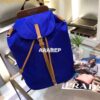 Replica Prada Nylon and Saffiano leather backpack 1BZ064 Black Caramel