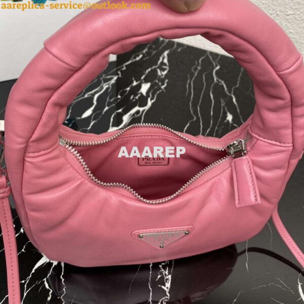 Replica Prada 1BA384 Prada Soft Padded Nappa Leather Mini Bag Pink 7