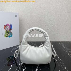 Replica Prada 1BA384 Prada Soft Padded Nappa Leather Mini Bag White