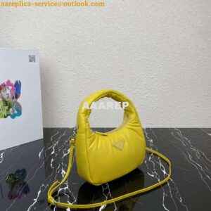 Replica Prada 1BA384 Prada Soft Padded Nappa Leather Mini Bag Yellow 2