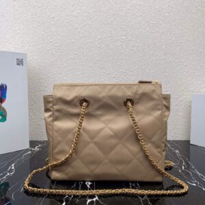 Replica Prada Nylon Vintage Chain Stray Bag 1BD621 Apricot