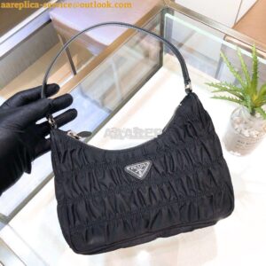 Replica Prada Nylon And Saffiano Leather Mini Bag 1NE204 Black