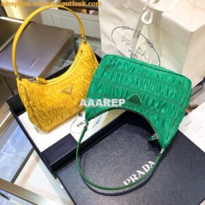 Replica Prada Nylon And Saffiano Leather Mini Bag 1NE204 Green