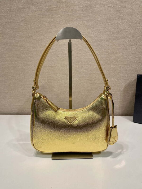 Replica Prada 1BC204 Saffiano Leather Mini-Bag Gold 3