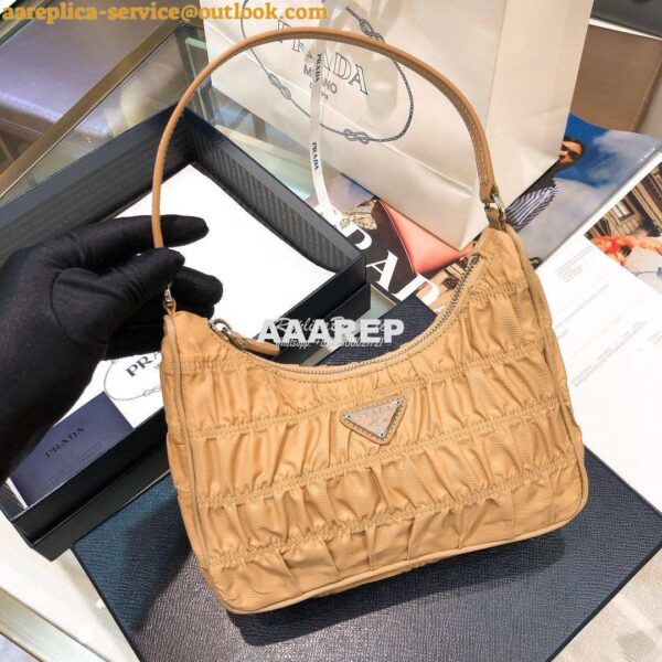 Replica Prada Nylon And Saffiano Leather Mini Bag 1NE204 Nude 3