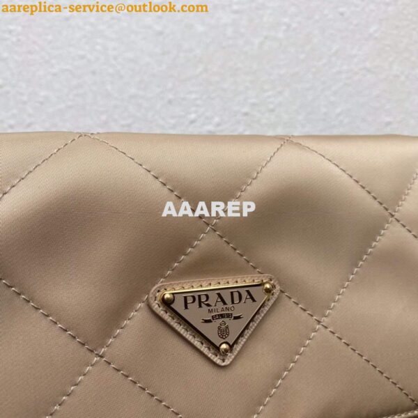 Replica Prada Nylon Vintage Chain Stray Bag 1BD630 Apricot 4