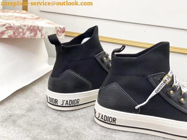 Replica Dior Walk'N'Dior Mid-top Sneakers In Black Technical Knit 4