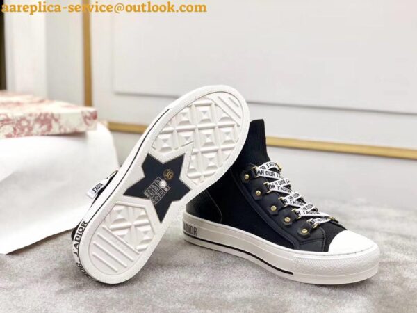 Replica Dior Walk'N'Dior Mid-top Sneakers In Black Technical Knit 8