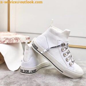 Replica Dior Walk'N'Dior Mid-top Sneakers In White Technical Knit 2