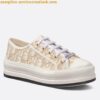 Replica Dior Walk'n'Dior Platform Sneakers in Ecru Fringed Cotton Canvas