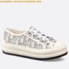 Replica Dior Walk'n'Dior Platform Sneakers In Gold-Tone Dior Oblique Cotton