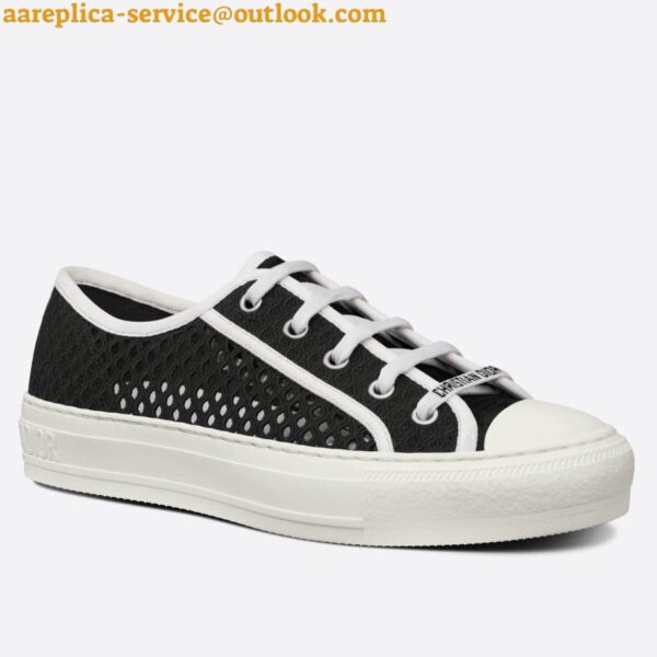 Replica Dior Walk'n'Dior Sneakers In Black Mesh Embroidery 3