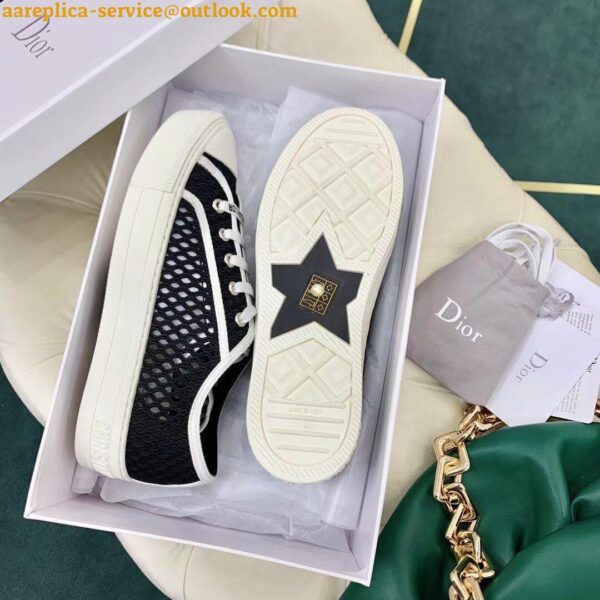 Replica Dior Walk'n'Dior Sneakers In Black Mesh Embroidery 11