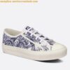 Replica Dior Walk'n'Dior Sneakers In Black Toile De Jouy Embroidered Cotton