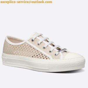 Replica Dior Walk'n'Dior Sneakers In Cream Mesh Embroidery 2