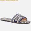 Replica Dior Dway Slides In Blue Multicolor D-Jungle Pop Cotton 2