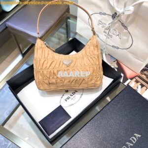 Replica Prada Nylon And Saffiano Leather Mini Bag 1NE204 Nude 2