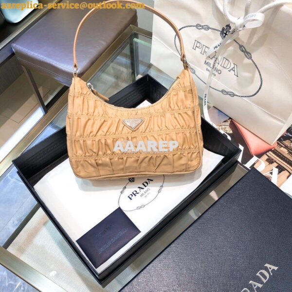 Replica Prada Nylon And Saffiano Leather Mini Bag 1NE204 Nude 4