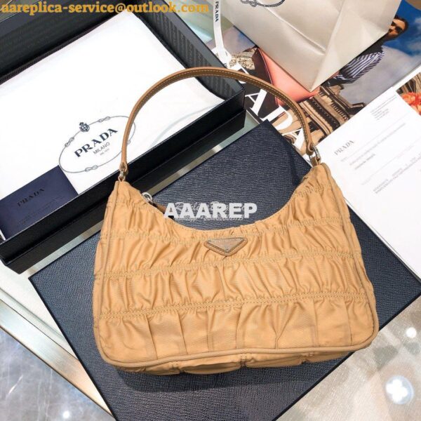 Replica Prada Nylon And Saffiano Leather Mini Bag 1NE204 Nude 5