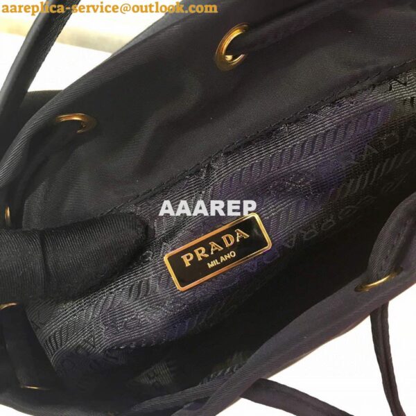 Replica Prada 1BH038 Prada Duet Re-Nylon Bucket shoulder bag Black 8