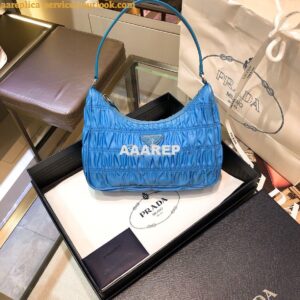 Replica Prada Nylon And Saffiano Leather Mini Bag 1NE204 Periwinkle Bl