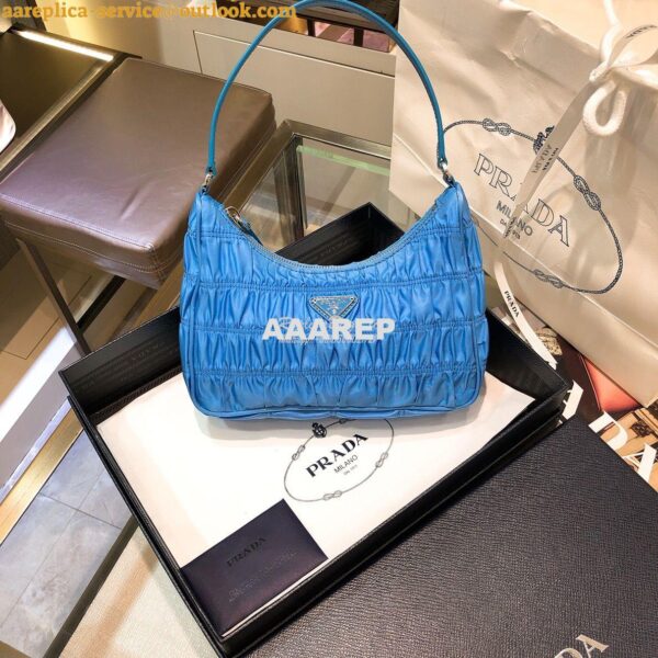 Replica Prada Nylon And Saffiano Leather Mini Bag 1NE204 Periwinkle Bl 3