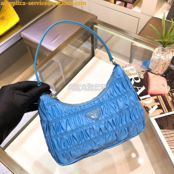 Replica Prada Nylon And Saffiano Leather Mini Bag 1NE204 Periwinkle Bl 5