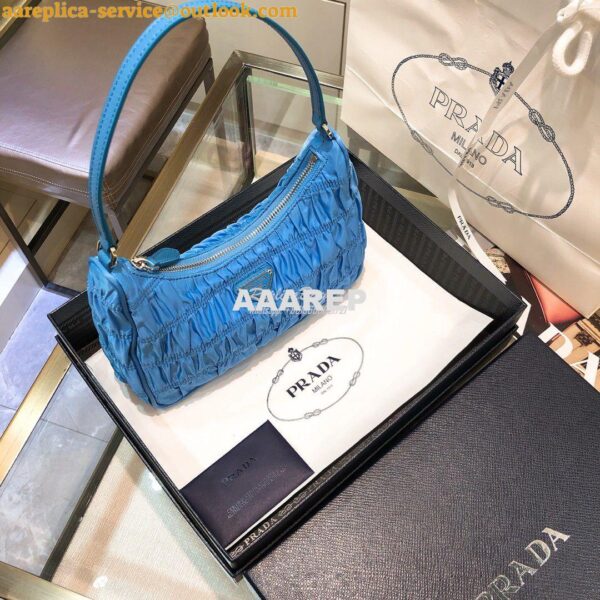 Replica Prada Nylon And Saffiano Leather Mini Bag 1NE204 Periwinkle Bl 6