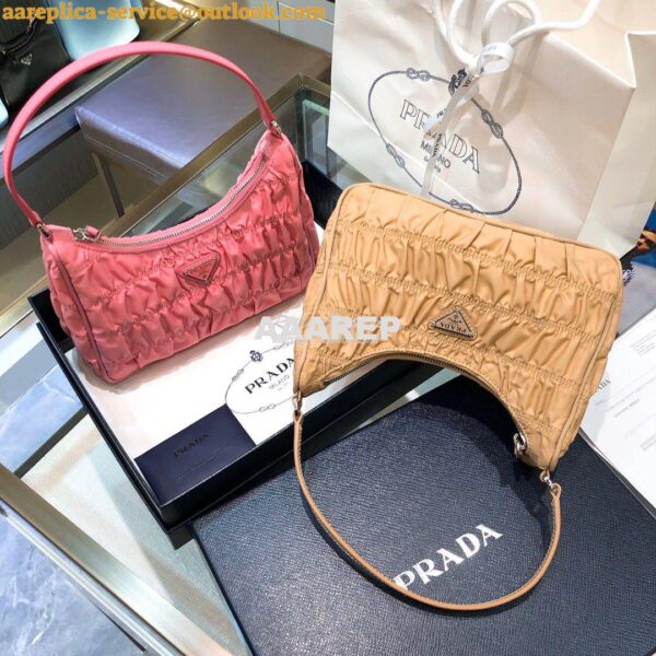 Replica Prada Nylon And Saffiano Leather Mini Bag 1NE204 Pink 6