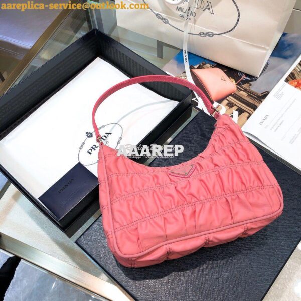 Replica Prada Nylon And Saffiano Leather Mini Bag 1NE204 Pink 8