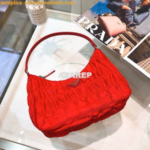 Replica Prada Nylon And Saffiano Leather Mini Bag 1NE204 Red 5